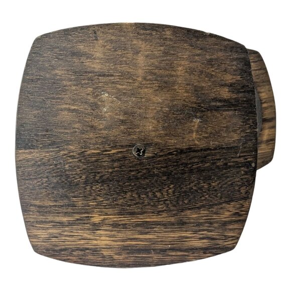 Vintage Rustic Wooden Condiment Stand with three stainless bowl inserts MCM Retr - Picture 10 of 10